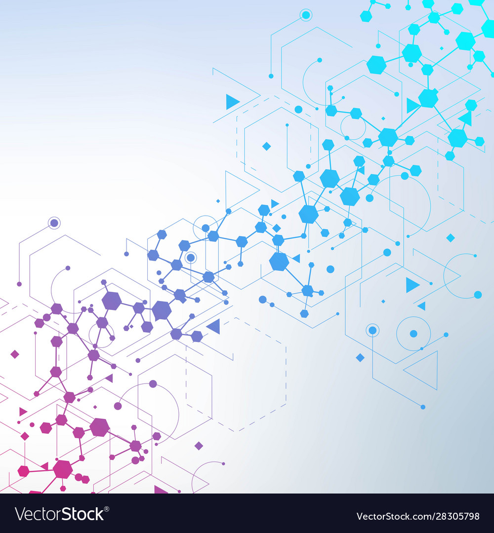 Hexagonal abstract background big data vector image Hexagonal abstract background big data