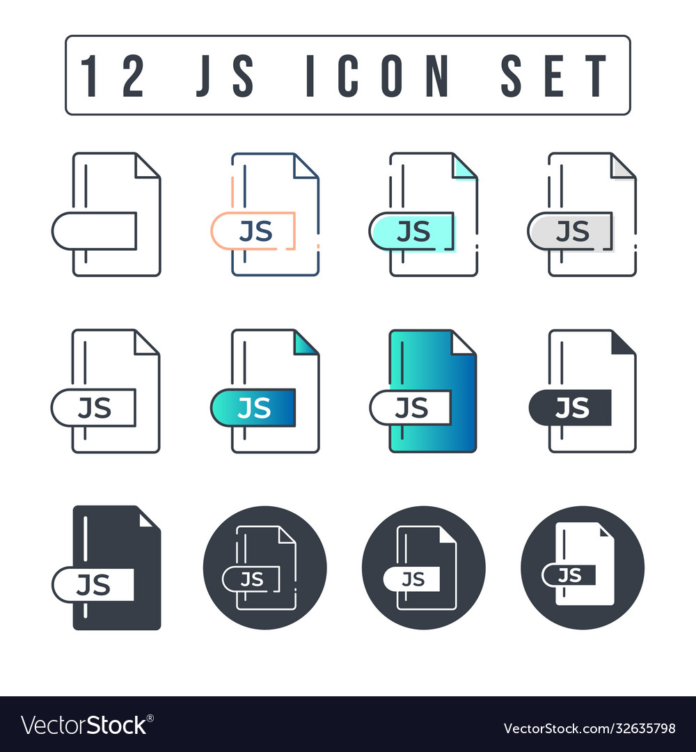 Js file format icon set 12