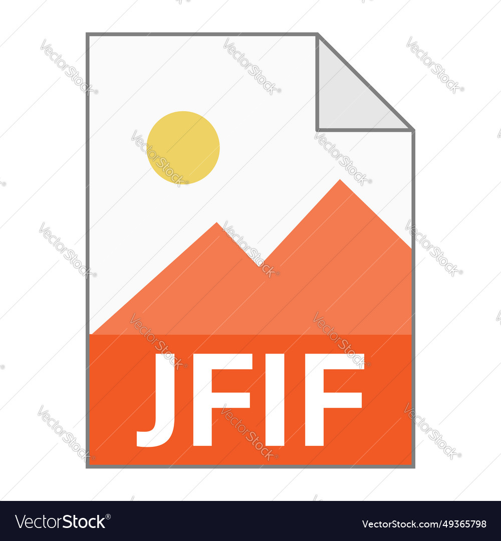 Modern flat design of jfif file icon for web Vector Image Modern flat design of jfif file icon for web
