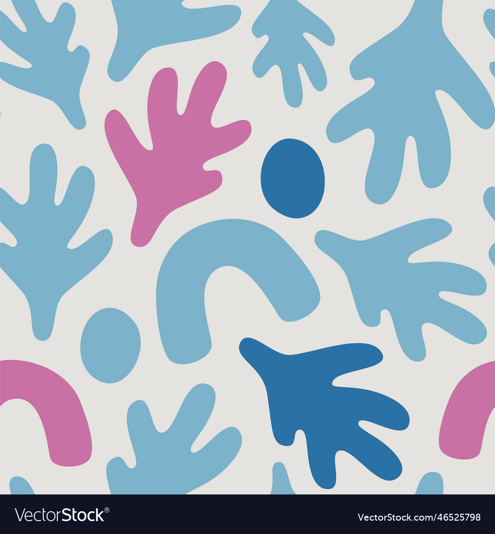 Seamless pattern with abstract shapes Vector Image Seamless pattern with abstract shapes