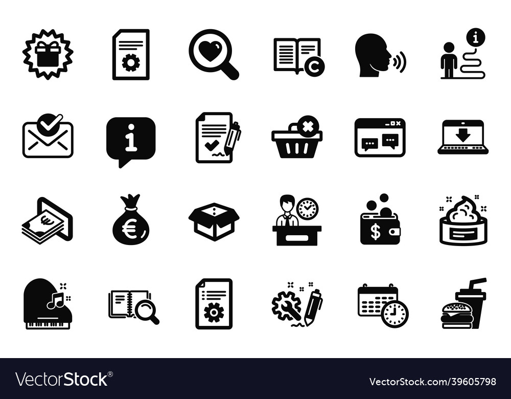 Set of simple icons related to file vector image Set of simple icons related to file