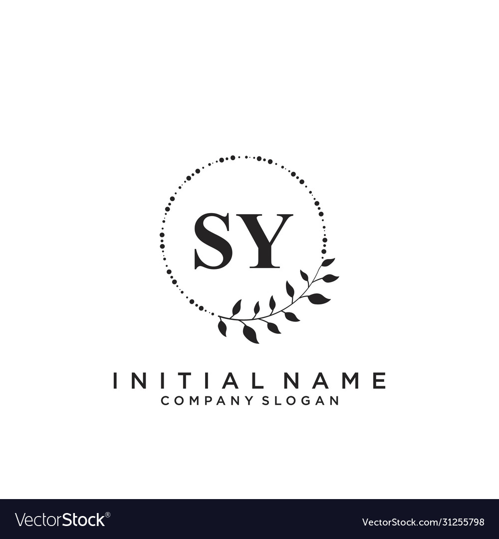 Sy initial handwriting logo design