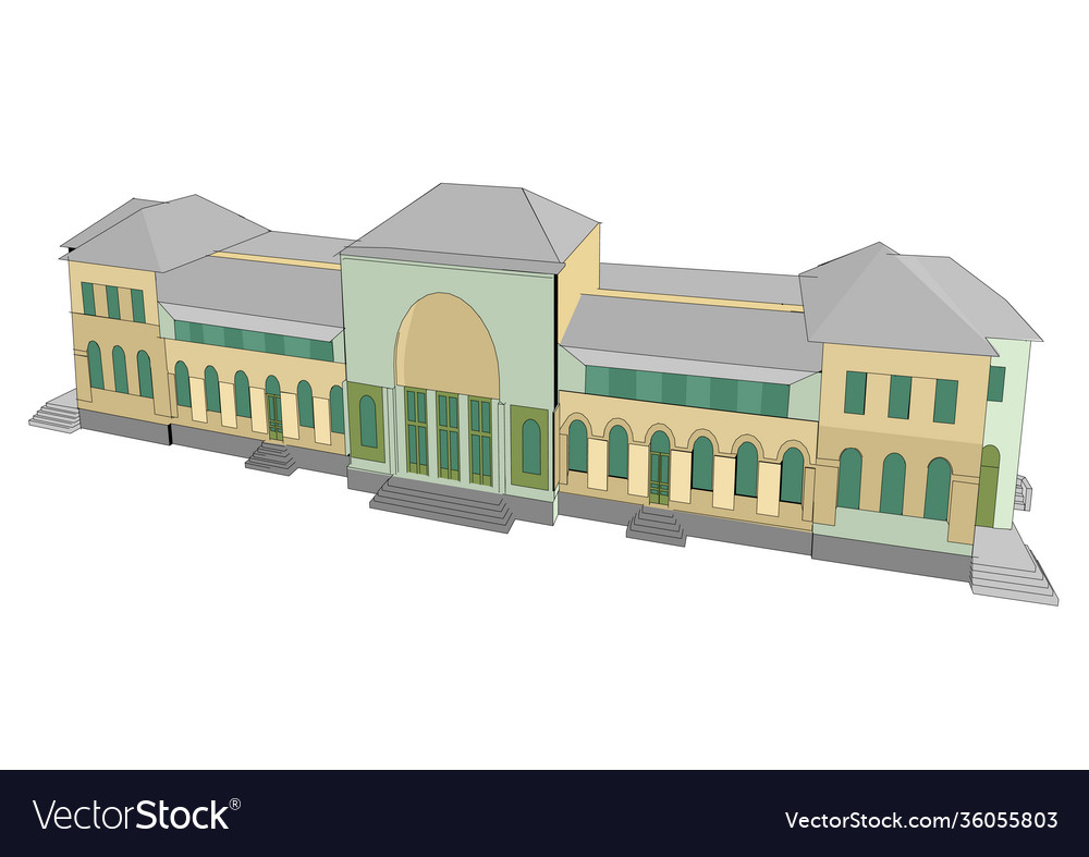Abstract building isolated