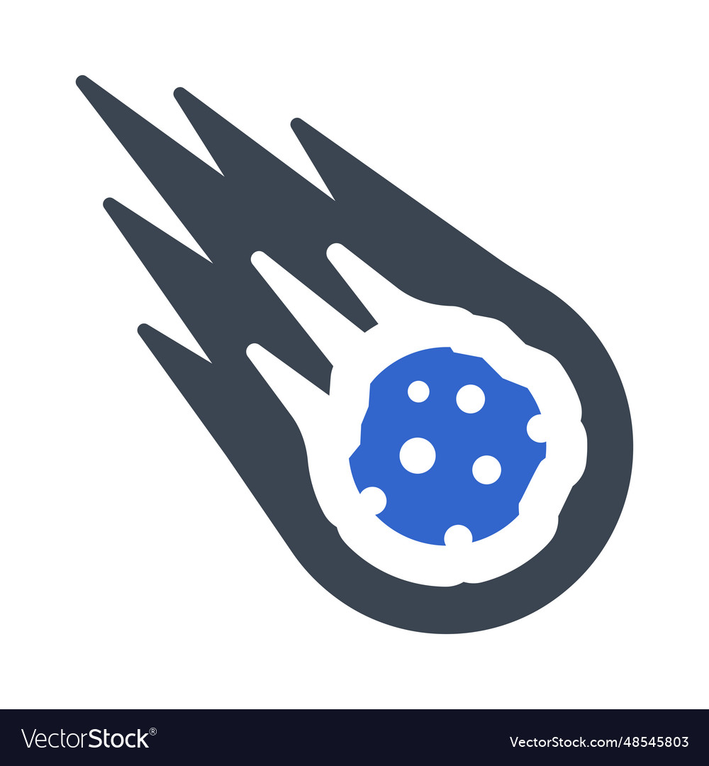 Astronomy comet icon Royalty Free Vector Image