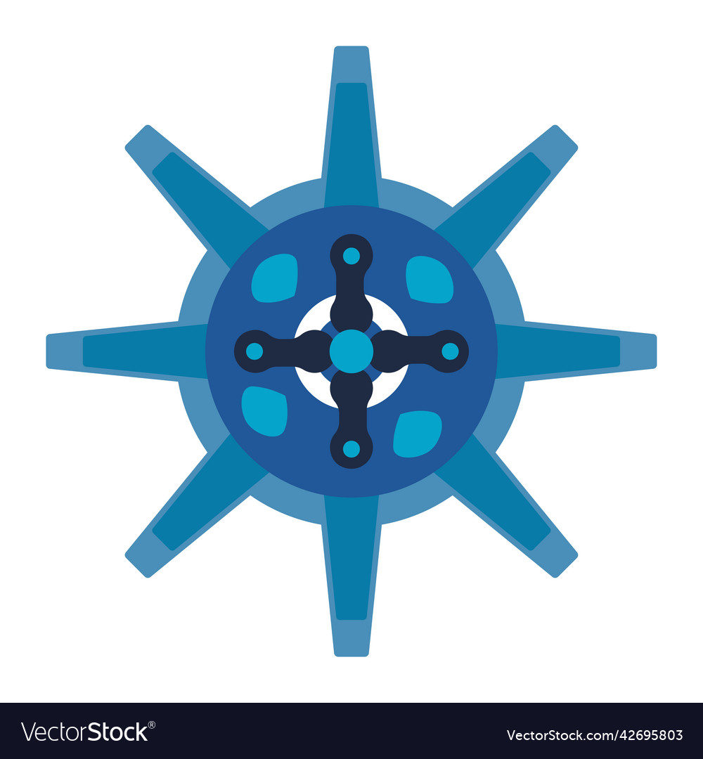 Blue gear icon Royalty Free Vector Image - VectorStock