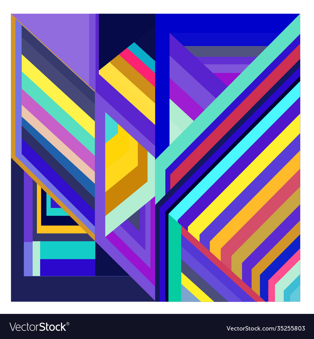 Colorful geometric and curve background pattern