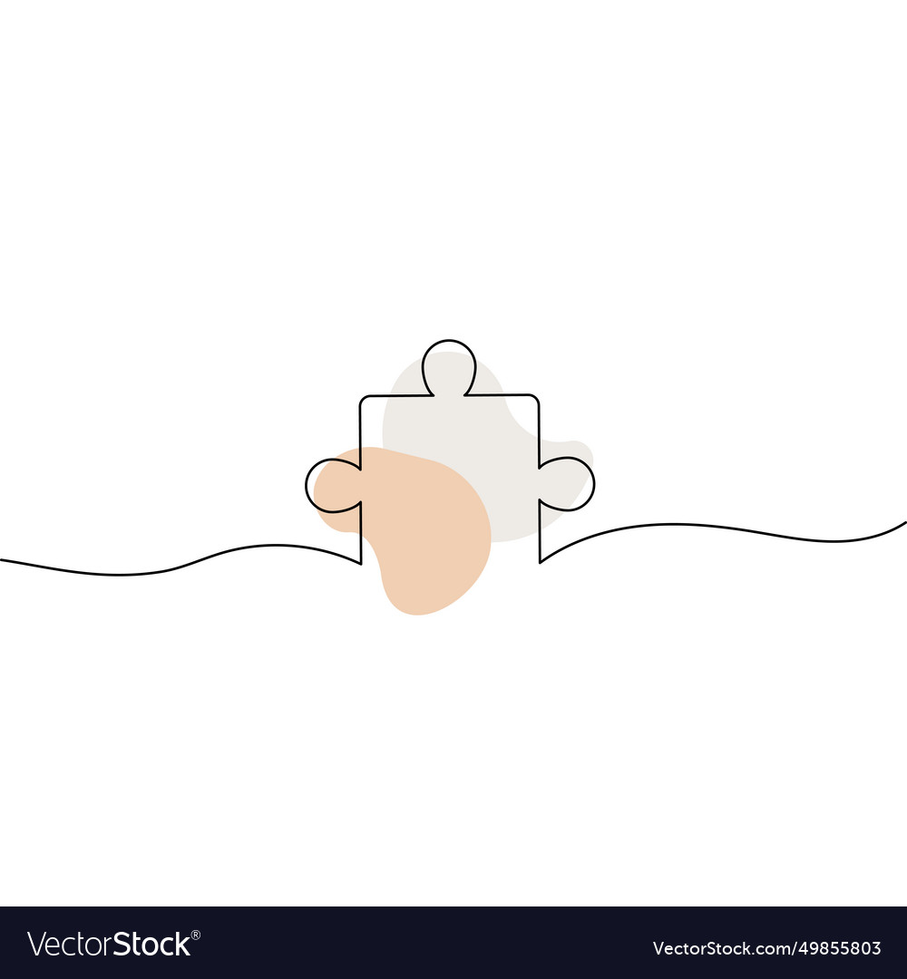 Continuous single line drawing puzzle one