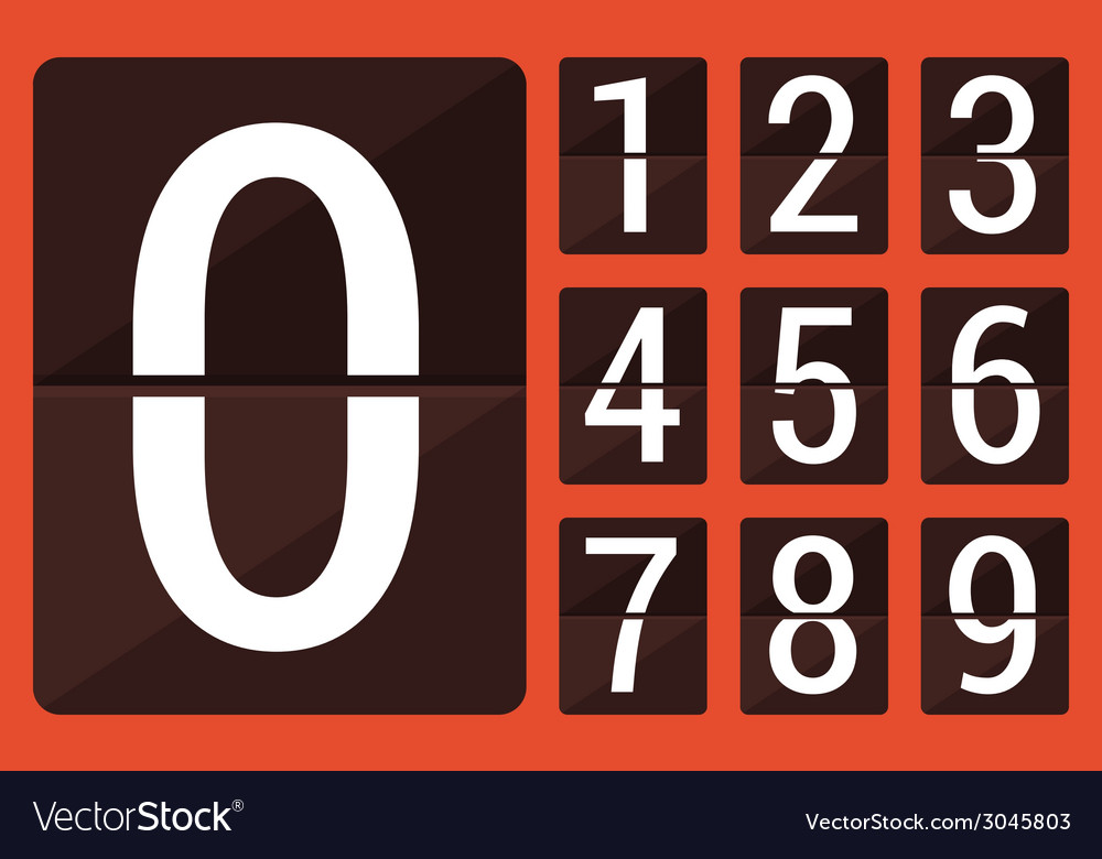 Flat countdown number
