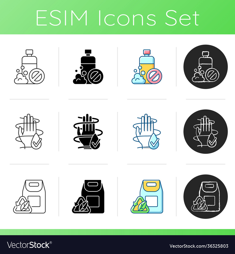 Naturkosmetik Icons Set