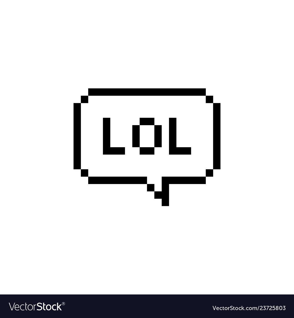 Pixelated LOL Speech Bubble
