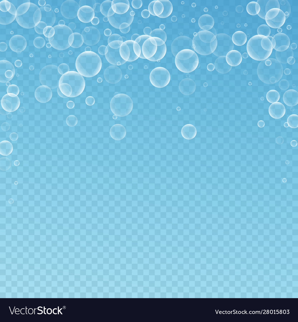 Random soap bubbles abstract background blowing b