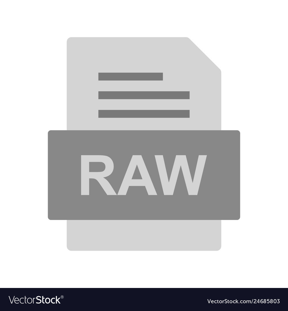 Raw file document icon