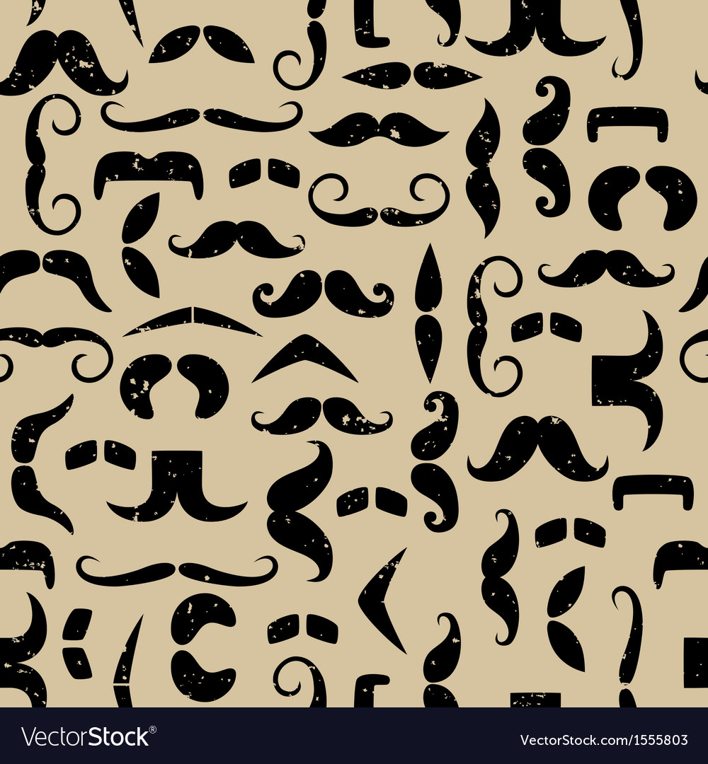 Retro Mustached Pattern