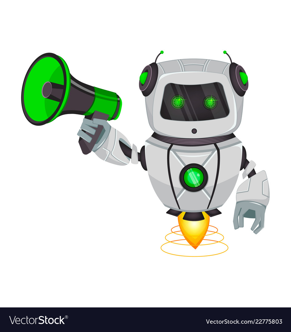 Robot with artificial intelligence bot
