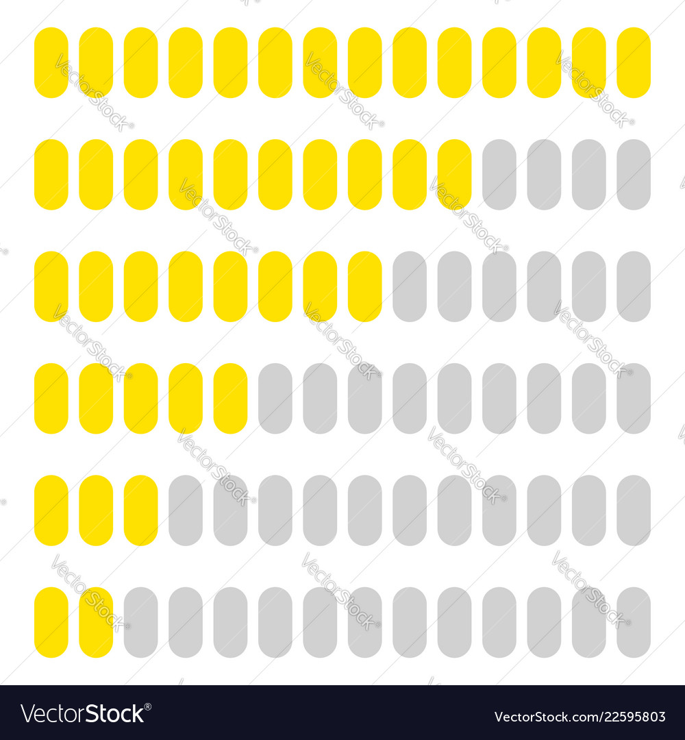 Simple flat progress level indicator loading bar vector image Simple flat progress level indicator loading bar