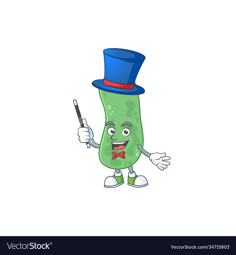 Talented enterobacteriaceae magician cartoon