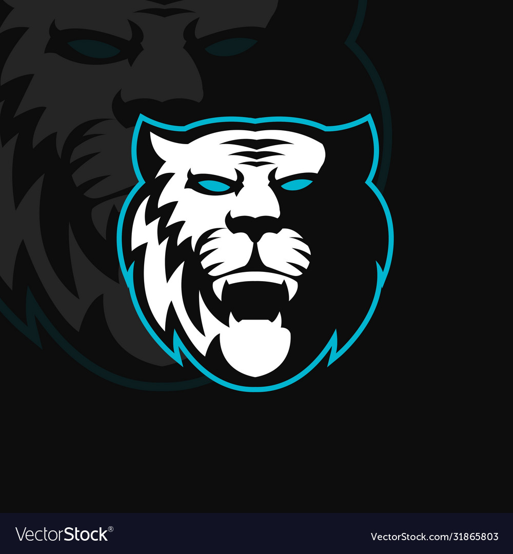 Tiger mascot gaming logo esports Royalty Free Vector Image