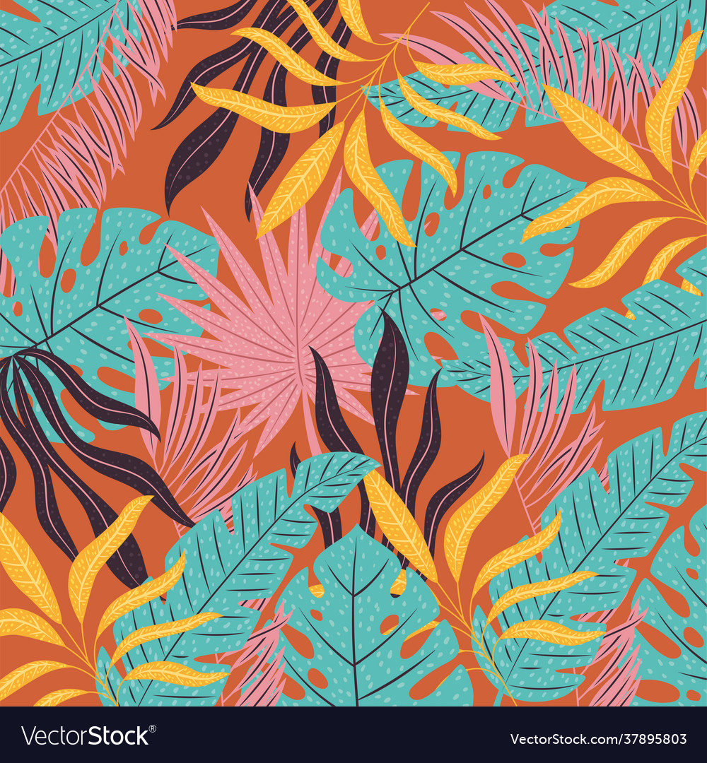 Tropical leaves design Royalty Free Vector Image