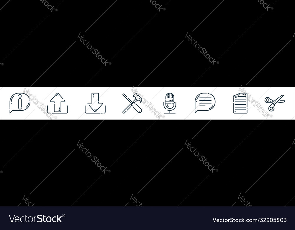 User interface line icons linear set quality