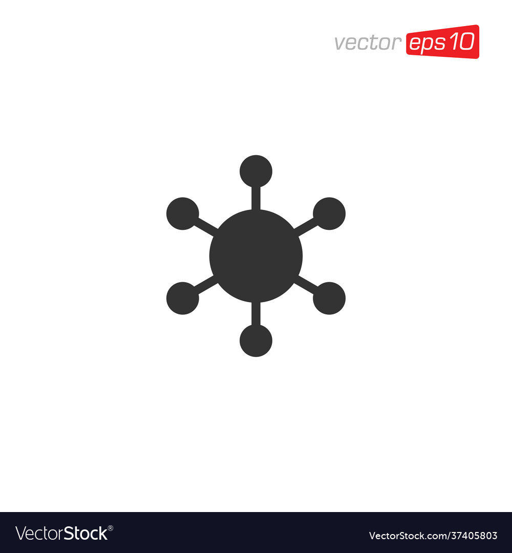 Virus and bacteria icon logo design