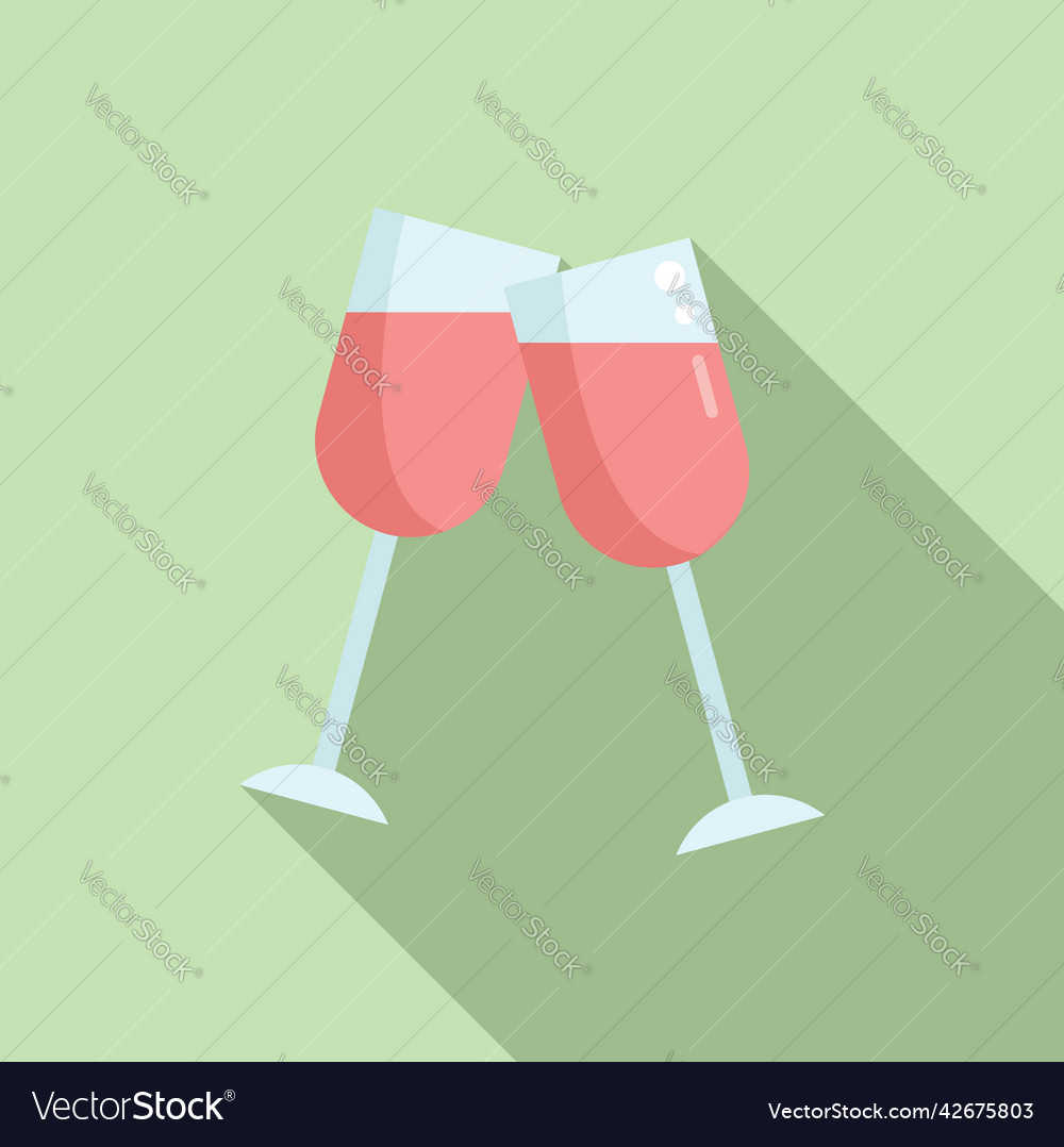 Wine cheers icon flat drink hand Royalty Free Vector Image