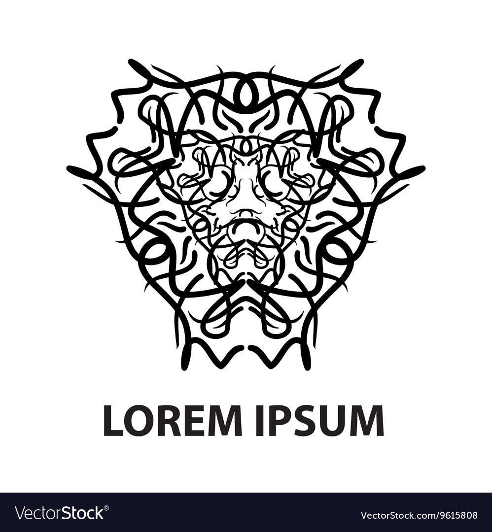 Abstract ornamental design with text space