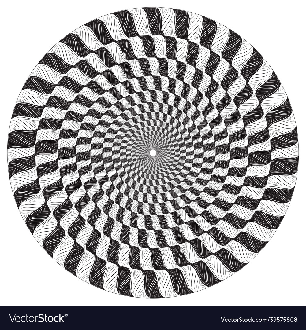 Abstract round concentric pattern with ethnic Vector Image Abstract round concentric pattern with ethnic