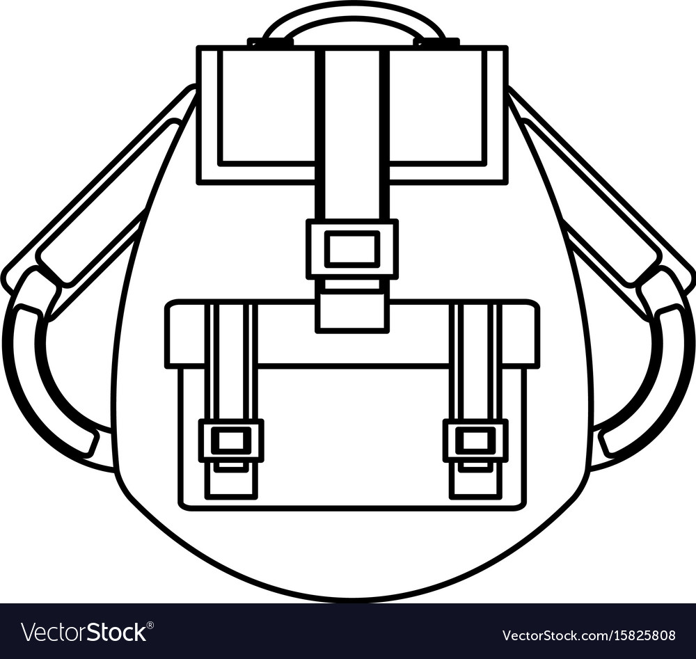 Camping backpack isolated