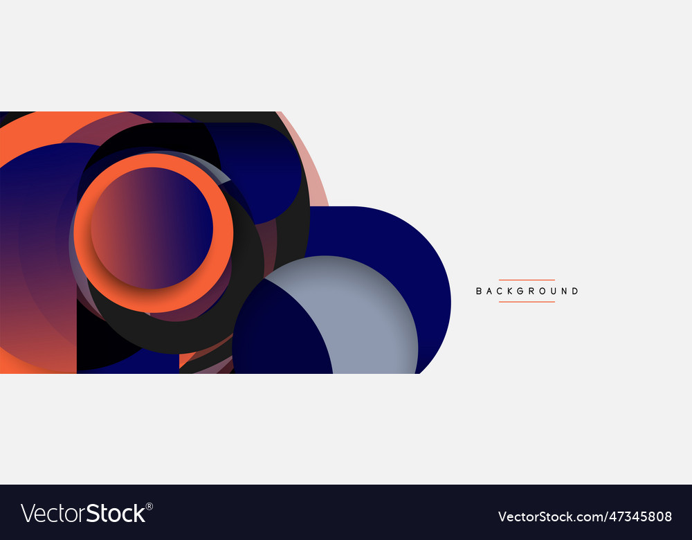 Circle and round shapes abstract background Vector Image Circle and round shapes abstract background