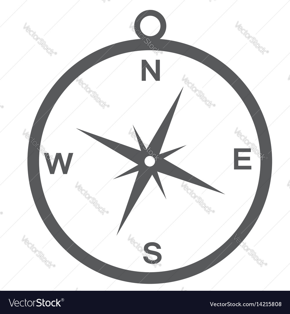 Compass icon isolate on white background