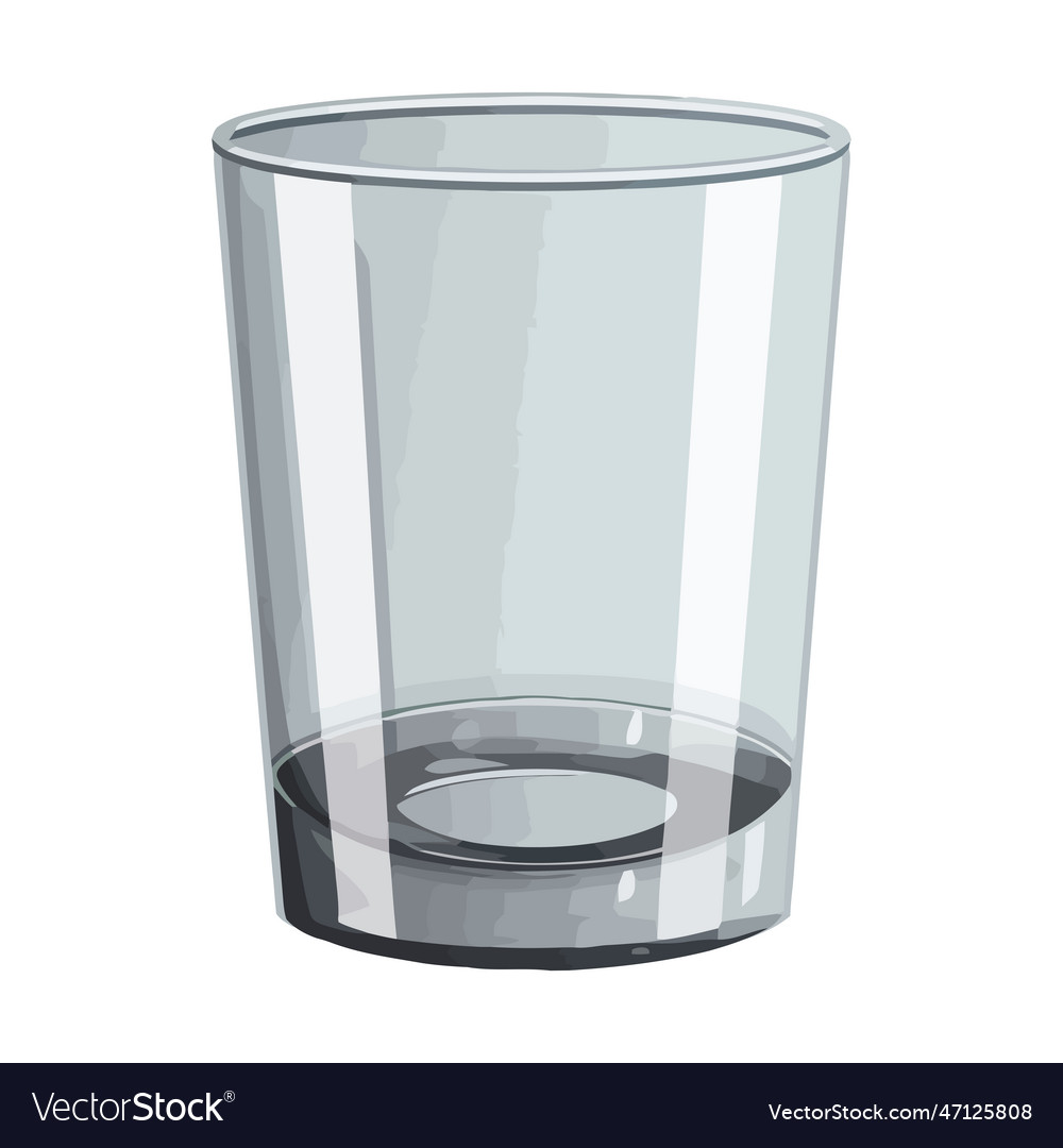 Crystal clear water in fragile glass container Vector Image