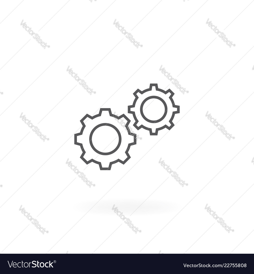 Gears icon Royalty Free Vector Image - VectorStock