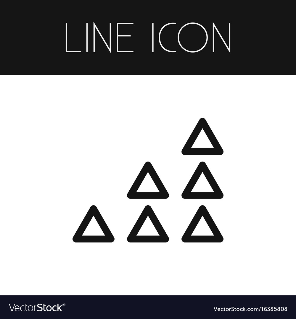 Isolated direction outline pointer element
