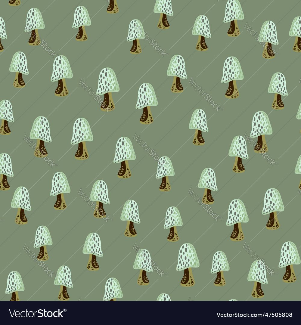 Magical fly agaric wallpaper seamless pattern Vector Image