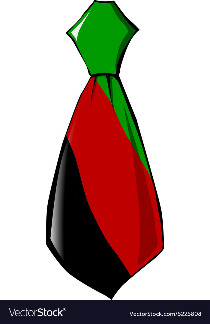 Necktie in national colours of afghanistan