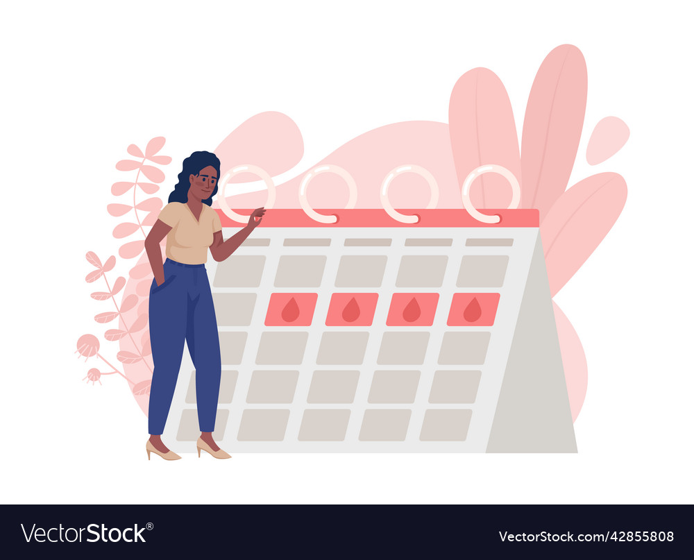 Regular menstrual cycle 2d isolated Vector Image Regular menstrual cycle 2d isolated