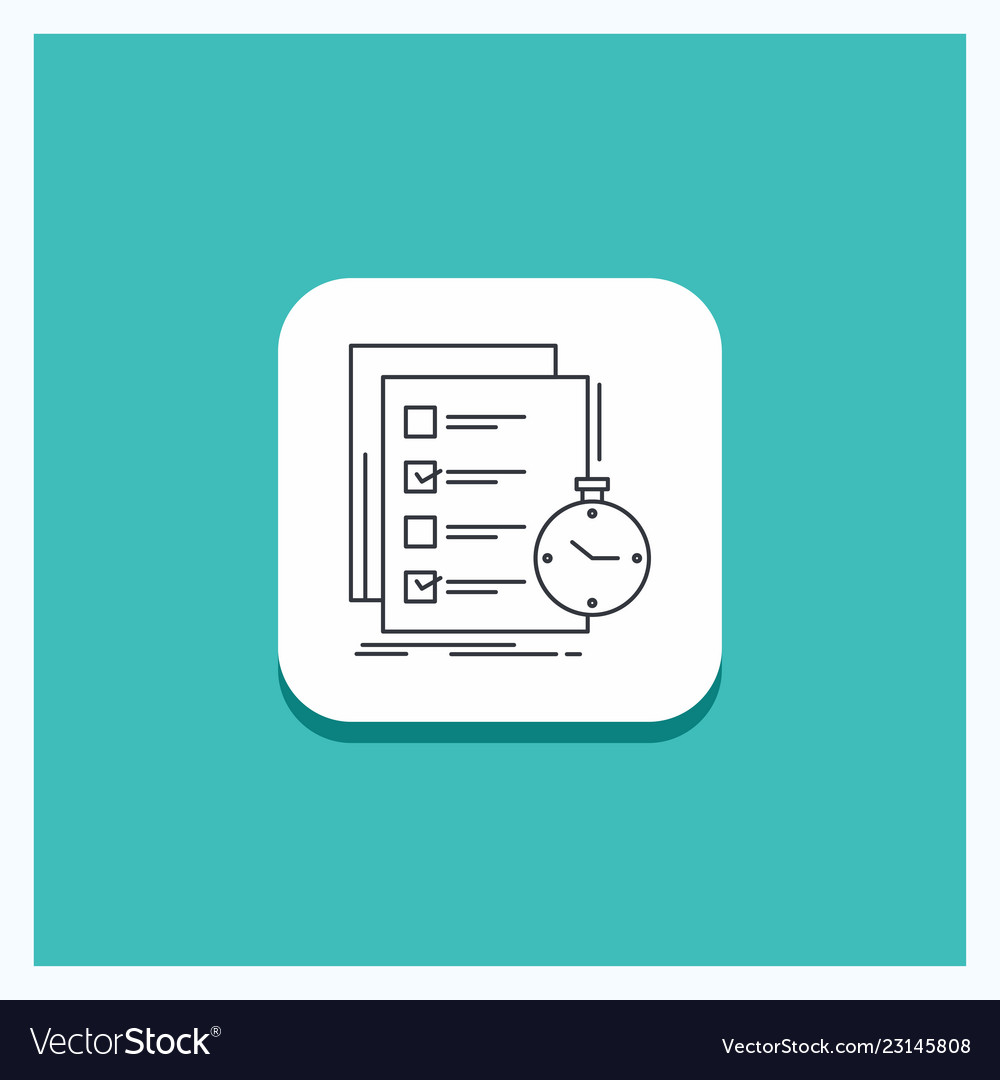 Round button for todo task list check time line vector image Round button for todo task list check time line