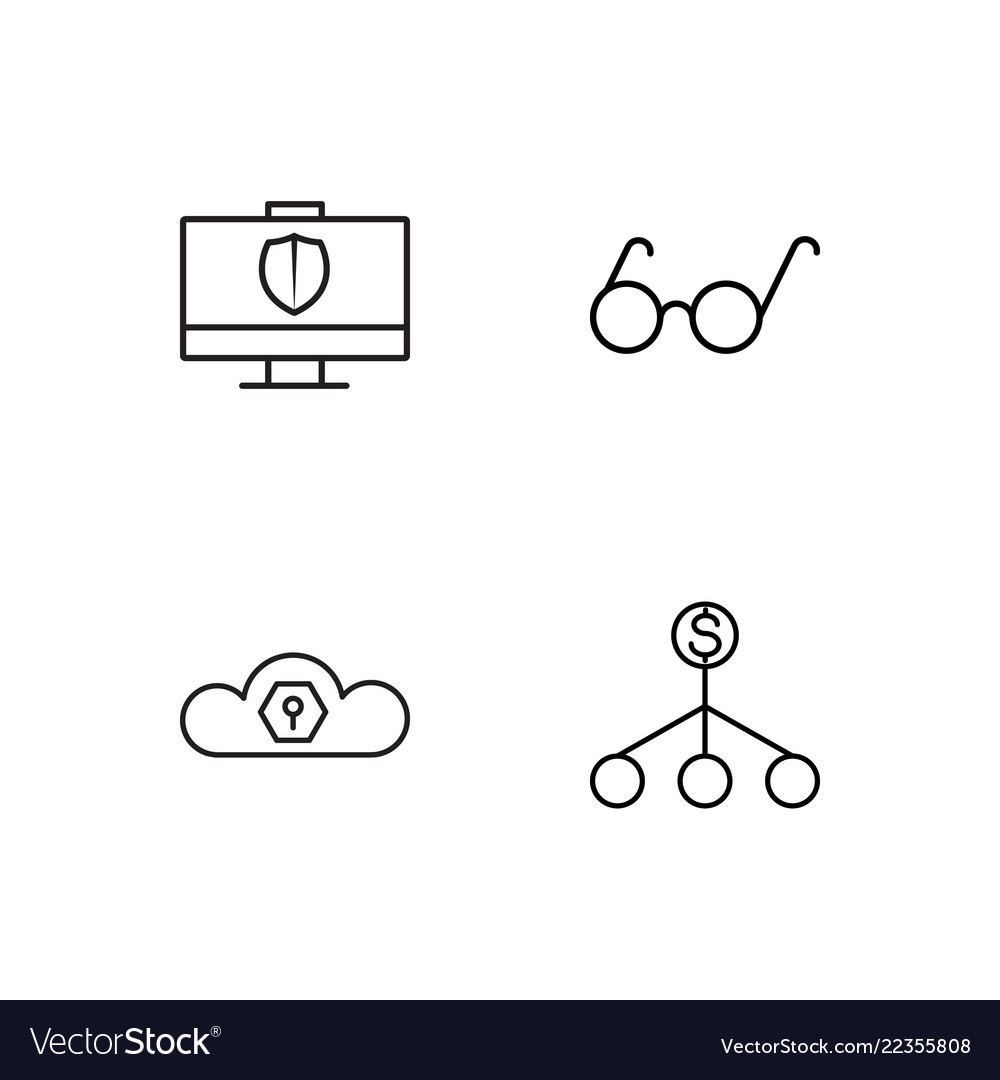 Web simple outlined icons set