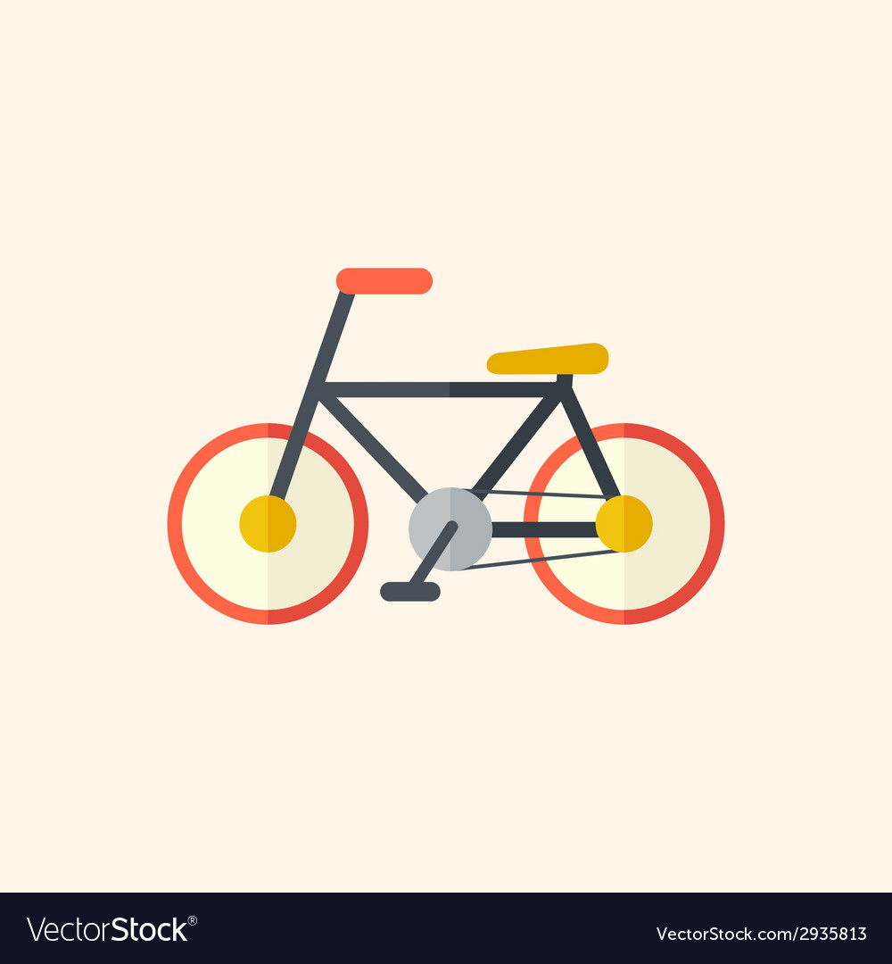 Bicycle travel flat icon