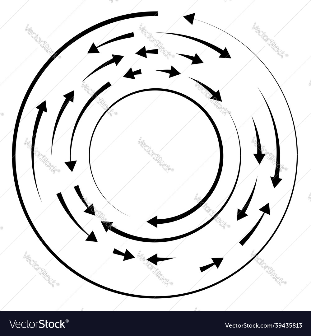 Circular circle arrows in reverse opposite Vector Image Circular circle arrows in reverse opposite