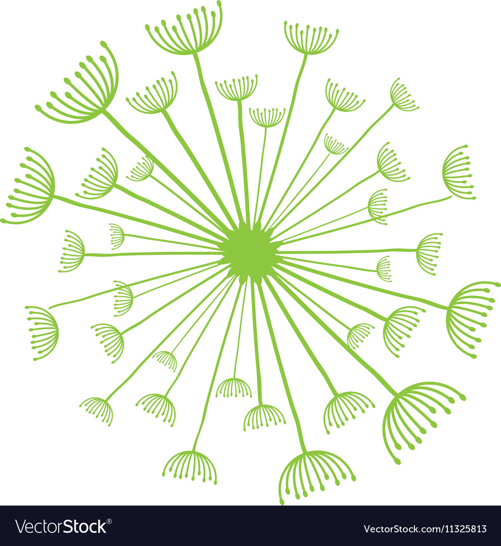 Dandelion seed decoration icon