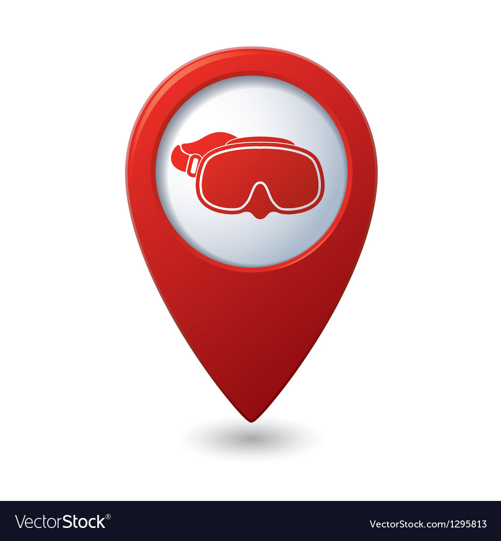 Diving Pointer with Mask Icon