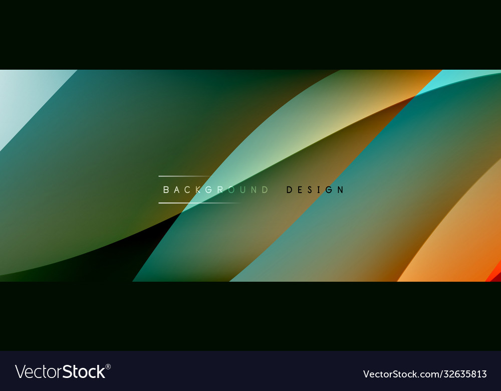 Fluid gradient waves with shadow lines and glowing Vector Image Fluid gradient waves with shadow lines and glowing