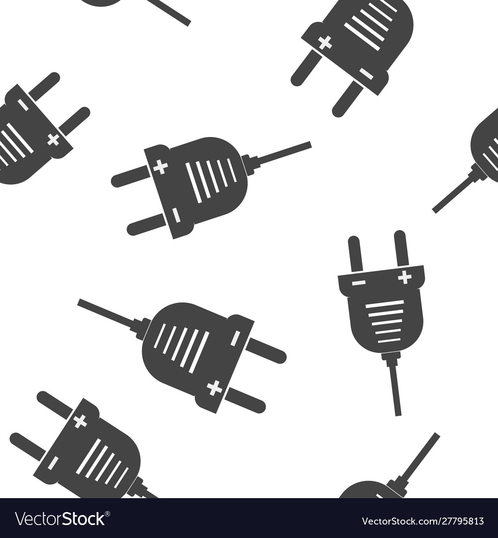 Icon socket seamless pattern on a white background