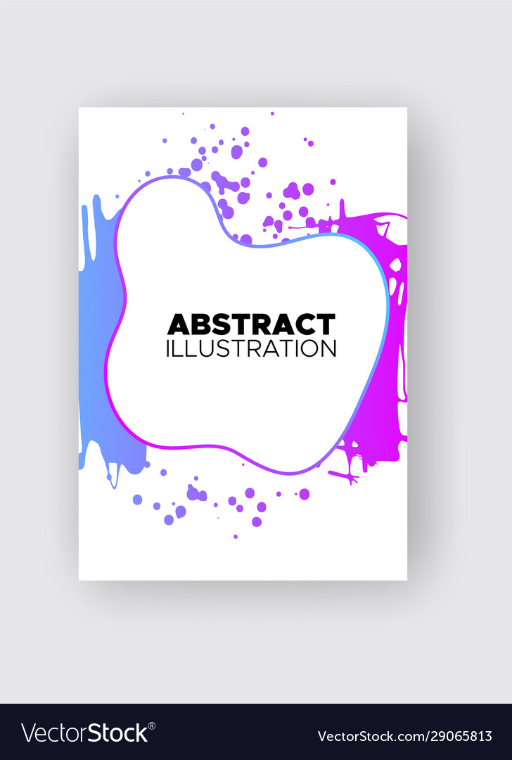 Modern abstract banners ink style poster shapes