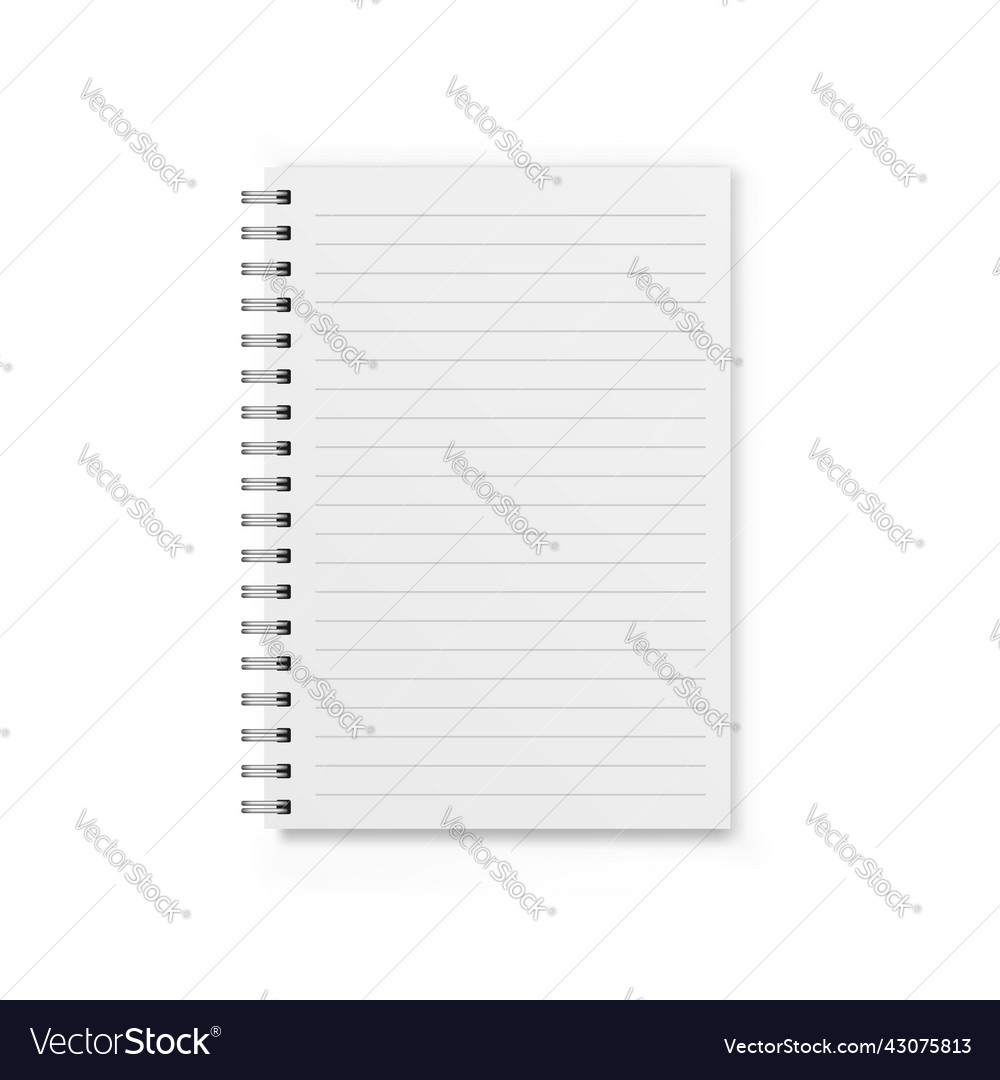 Notebook icon in flat style paper sheet