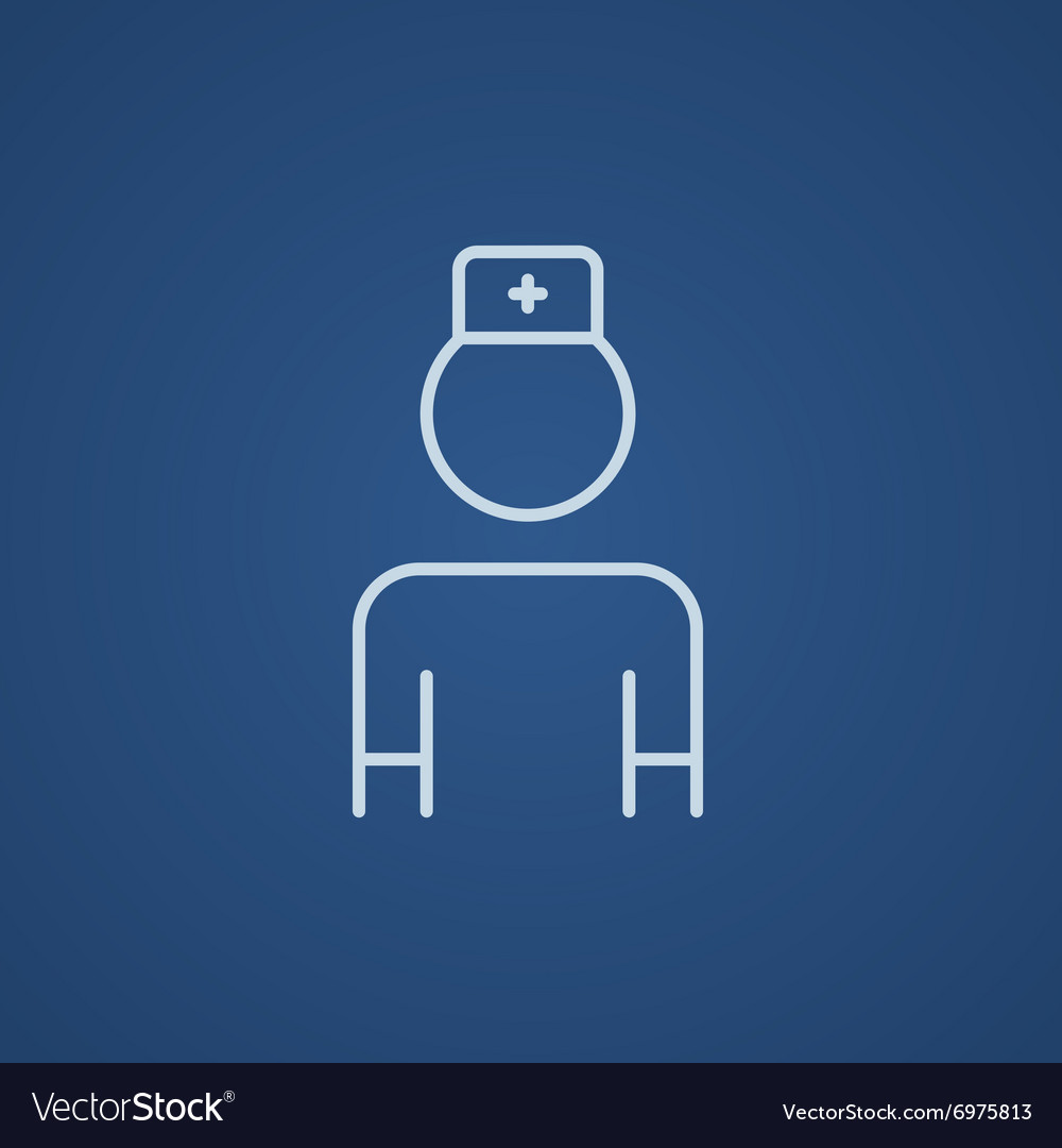 Nurse line icon Royalty Free Vector Image - VectorStock