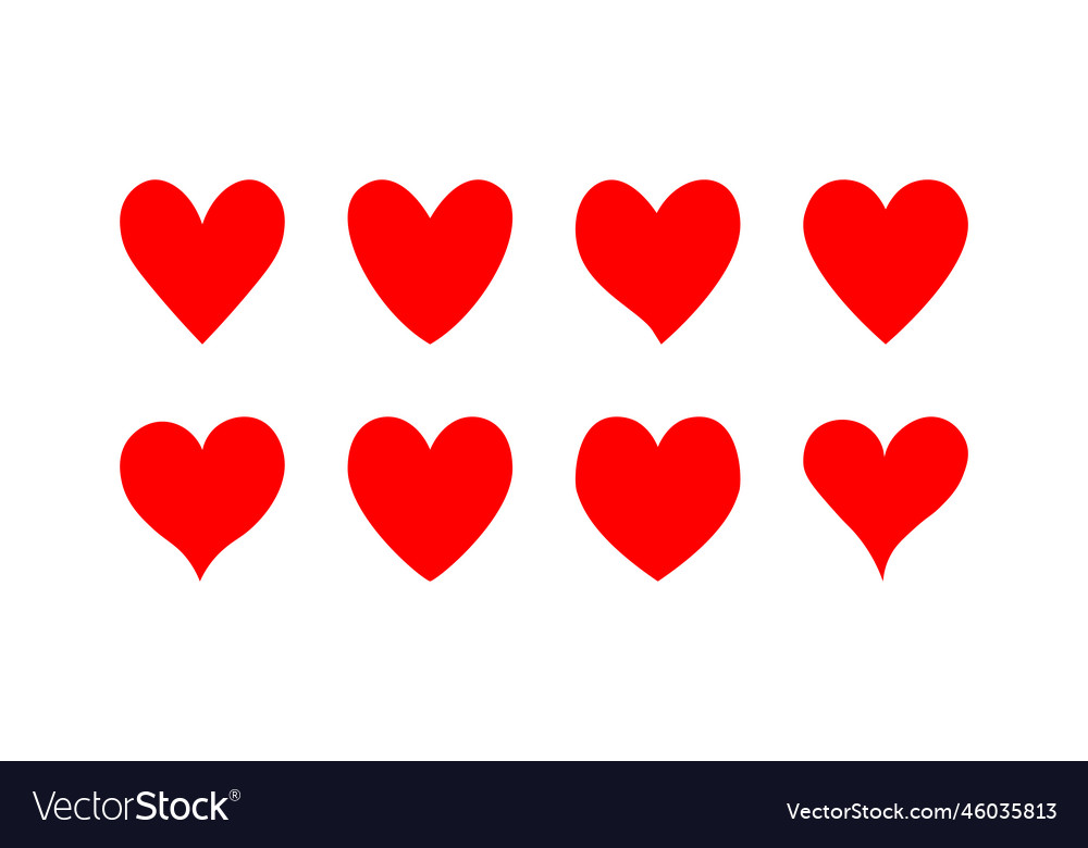 Rotes Herz Icon Set - Liebe & Romantik