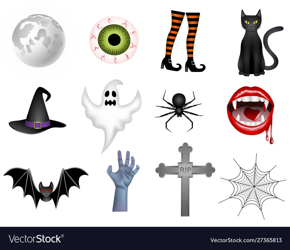 Set halloween items