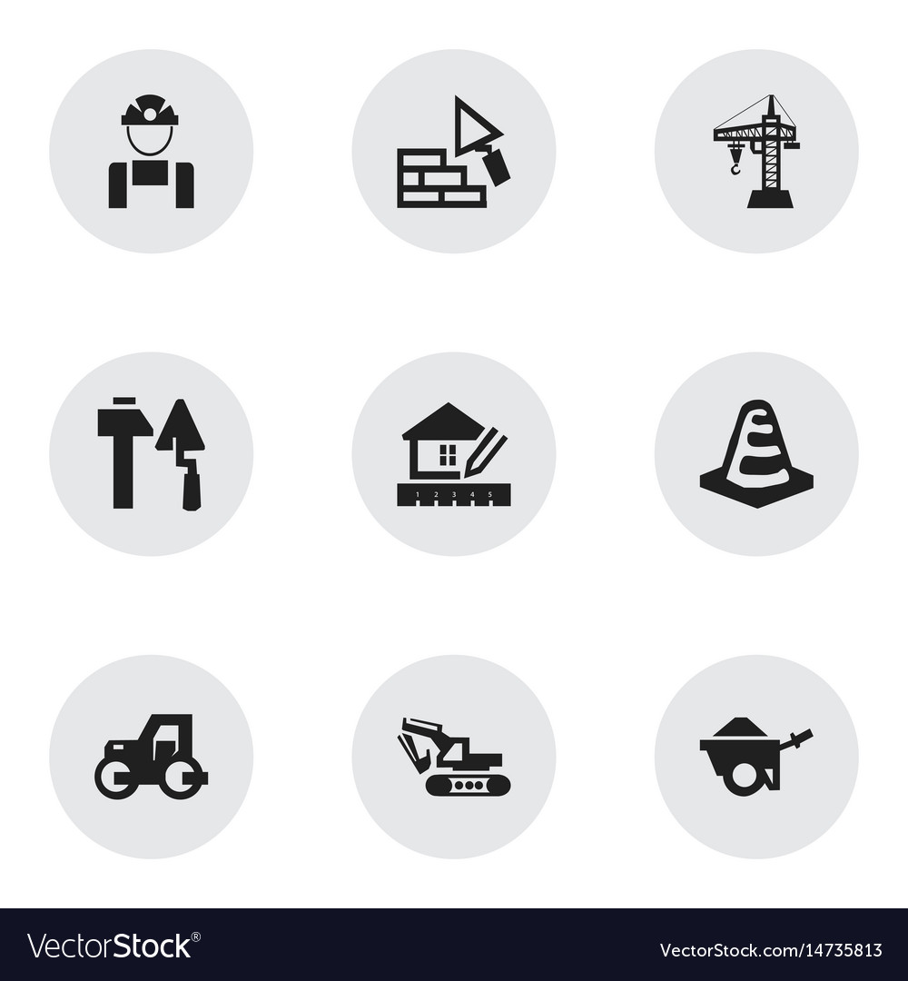 Set of 9 editable structure icons includes